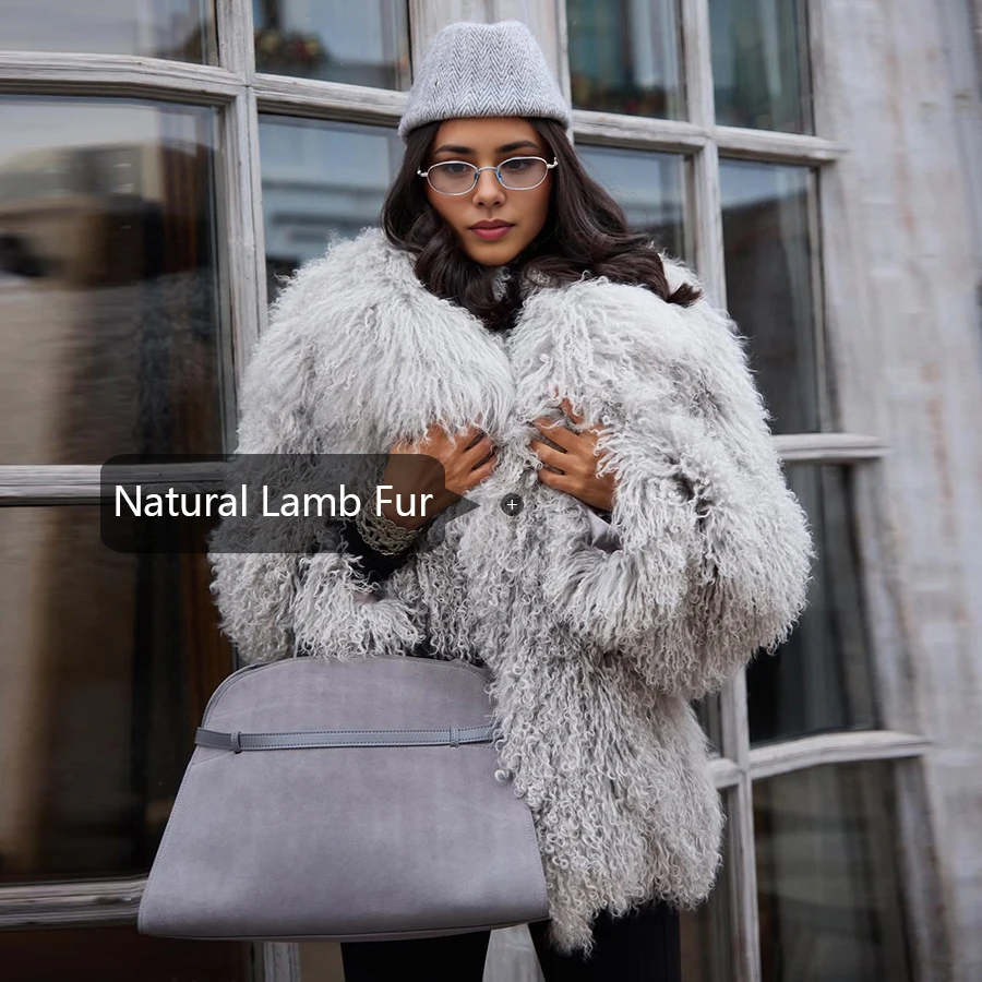 Fur coat detail close-up