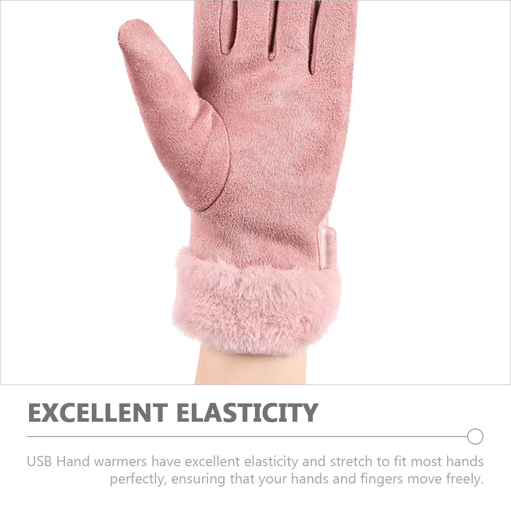 Portable Thermal Gloves Heated Mitts Women Men Electric Hand Warmers Winter Waterproof Usb Powered Camping Hiking Safety