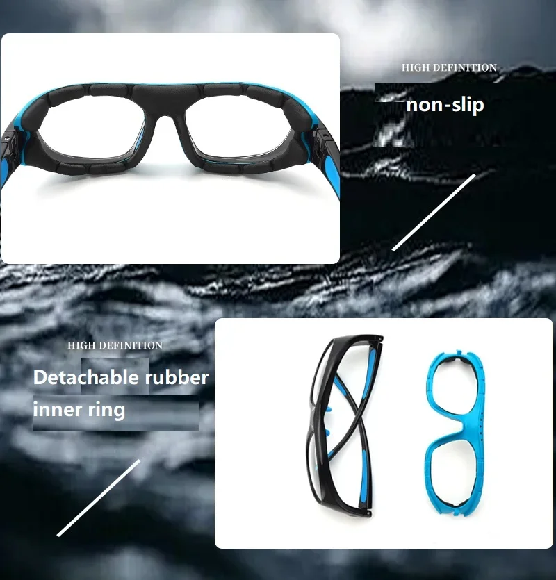 Athlete wearing sports goggles during play