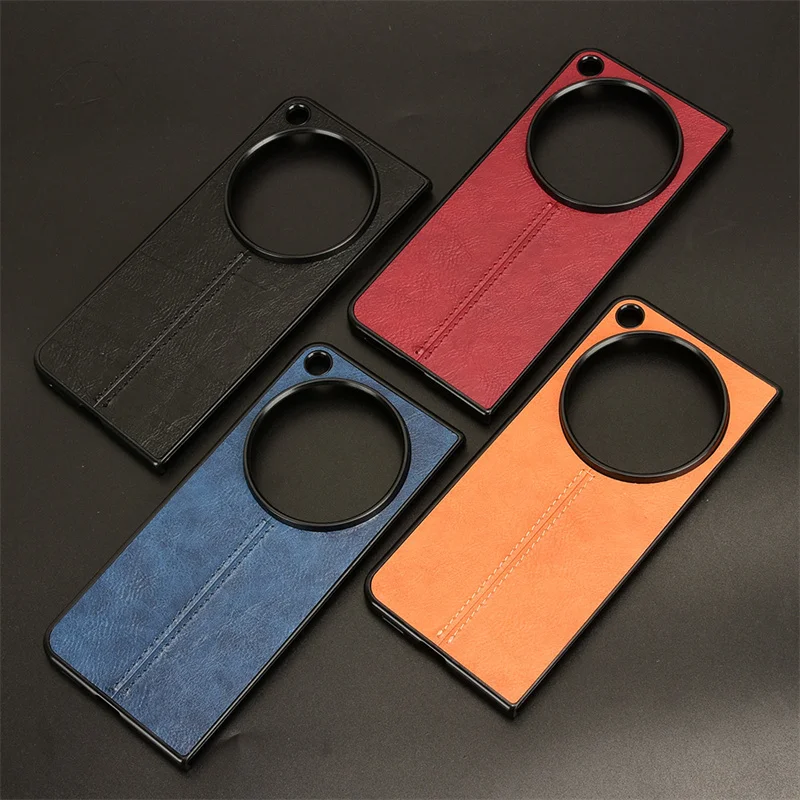 Per Oppo Find N3 Cover Luxury Calfskin Pu Leather Lines Cover Posteriore Custodia Morbida Per Oppo Find N3 N3 Custodia Per Telefono Oppo