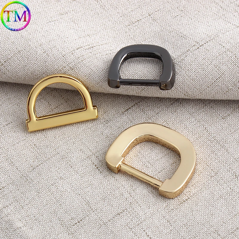 High-quality Metal Buckles Bag Brass Ring D Ring Connector Anchor Buckles DIY Clasp For Leather Handbag Hardware Accessories