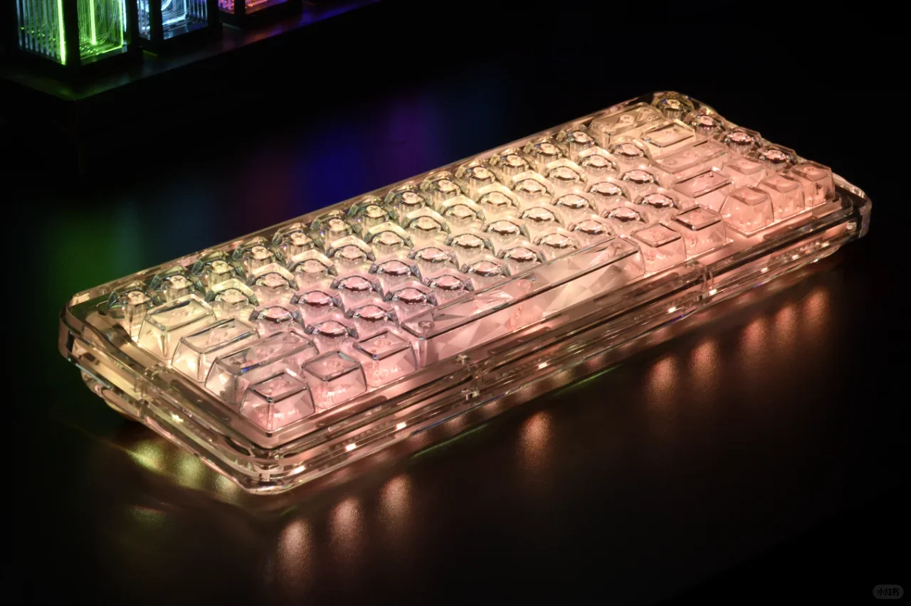 Transparente Ice Crystal Keycaps, DIY Teclado Mecânico,