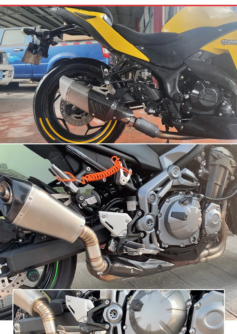 Motorcycle Exhaust Muffler Middle Connection Link Pipe Carbon Fiber Protector Heat Shield Cover Guard For Z900 z750 z250 cbr1000