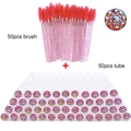 50pcs red glass