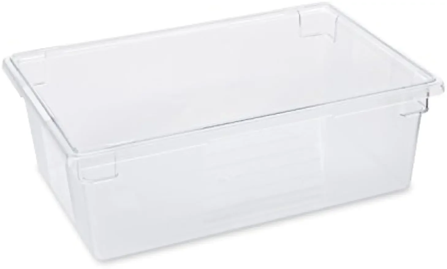 

Rubbermaid Commercial Products Food Storage Box/Tote for Restaurant/Kitchen/Cafeteria, 12.5 Gallon, Clear (FG330000CLR)