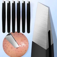 Stainless Steel Eyebrow Tweezers Slant Tip Hair Removal Makeup Tool Eyelashes High Precision Anti-Static Hair Removal Tweezers 1