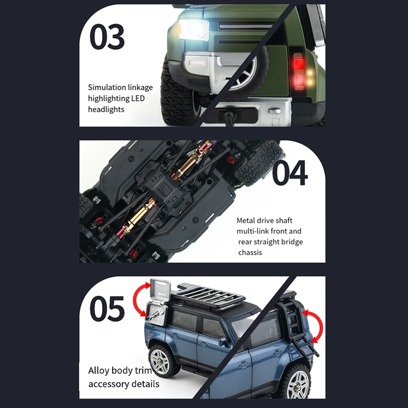 1:24 SG2402 RC Car 2.4Ghz Plastic Remote Control Vehicle All-Terrain LED Light Off-Road Truck Toy 2