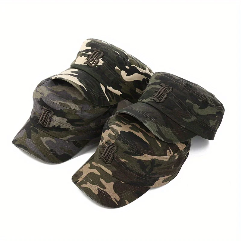 1pc Outdoor Flat Top Tarnung Baseball mütze, Herrenmode Sonnenhut – Detail 10