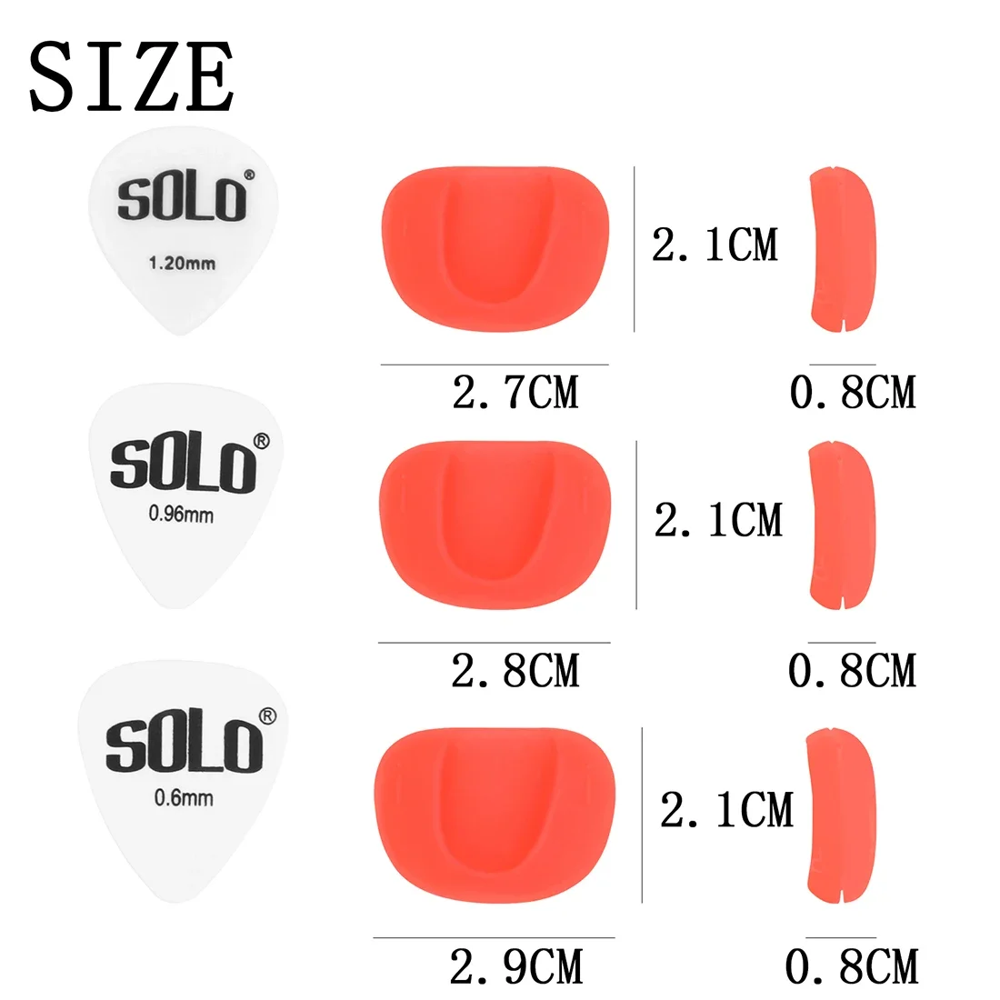 3Pcs SOLO Guitar Picks Professional Guitar Posture Corrector Non Slip with Silicone Sleeve Finger Fixator for Ukulele/Guitar