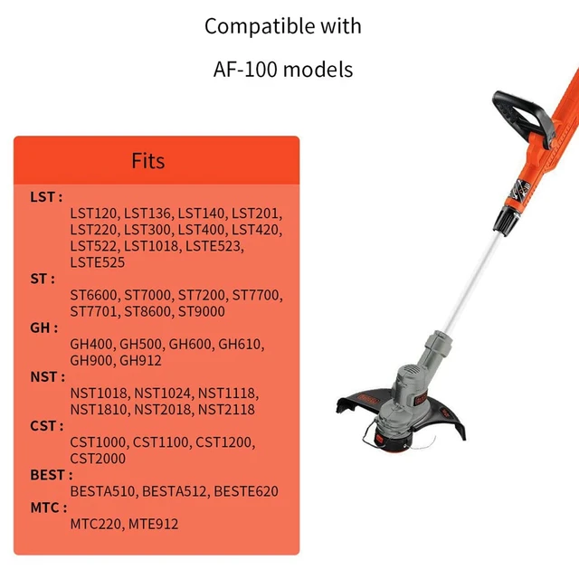 New Weed Eater Spool Replacement Parts For Black+Decker AF-100 With String  Trimmer Spool Refills Line, With Spool Cap&Spring B - AliExpress