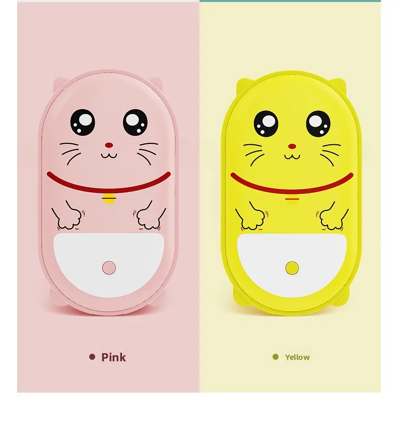 Cute Pet Shaped Electric Hand Warmer USB Charging Portable Waterless Hot Water Bag Dual Purpose 3000mAh Power Bank 2-in-1