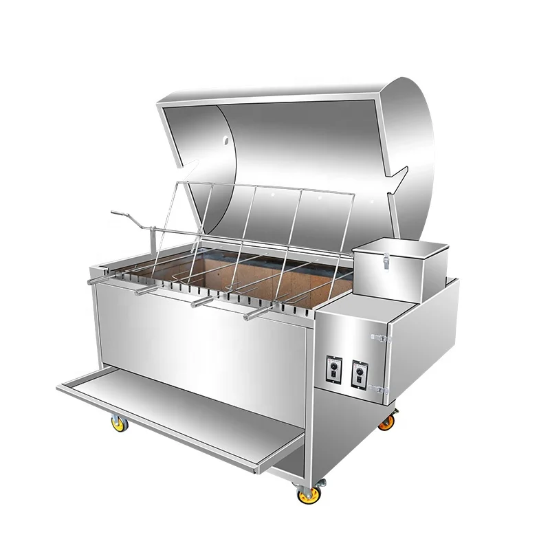 

Stainless steel automatic rotary grill charcoal barbecue stove (roast lamb special machine)