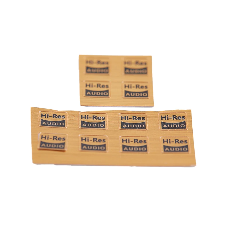 7.1x7.1mm Hi-Res Audio Adapter Stickers For Walkman/Fiio/Iriver/Cayin MP3 All Hifi Device Audio Earphone Stickers 10pcs