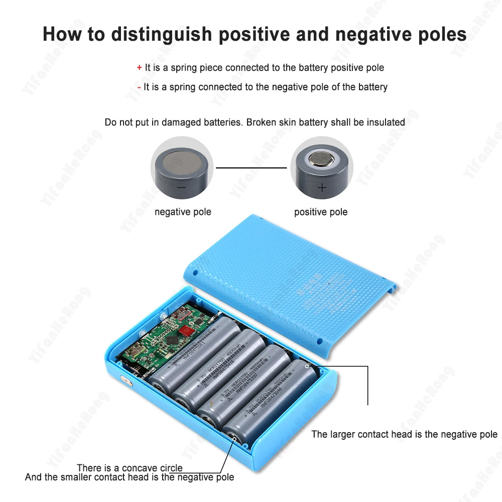  ͸  ڽ ͸ ġ DIY  ̽,  USB 21700 ͸  丮 LCD ÷, 4x21700