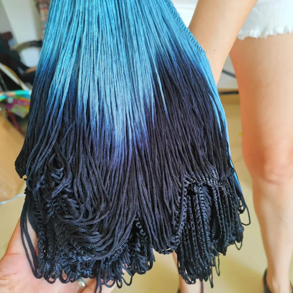 Ombre Tie-Dye Fringe Trim - 10 Yards X 7.8 Inches, Nylon Tassel Trim For Sewing & DIY Crafts