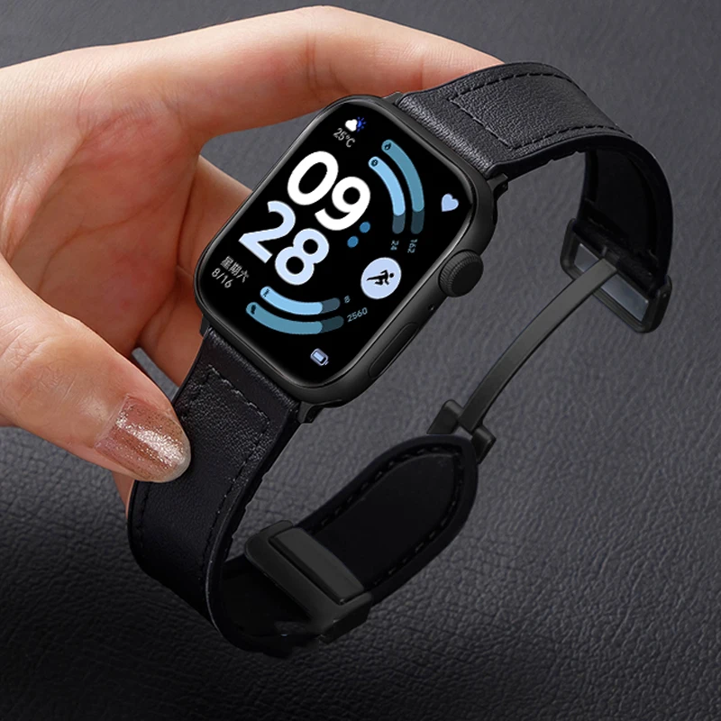Magnetic Silicone-Leather Strap