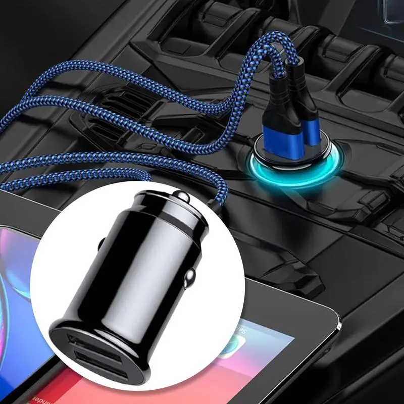 Car Phone Charger 3.1A Mobile Phone Charger Car Charger Port Quick Charging Car Phone Charger 2 Port Car USB Charger For Phones - 3