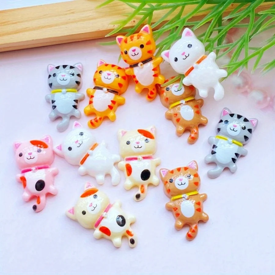 Adorable Resin Cat Charms - DIY Crafting Accessories for Phone Case Decoration