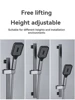 shower Faucet Sets Key Piano Button Bathroom Sets Gun Grey Thermostatic Shower System with Handheld and Body Jet Massage 4