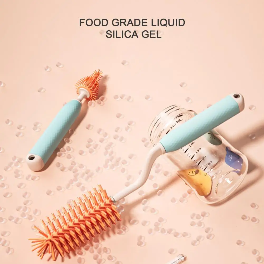 

3Pcs/Set Baby Bottle Brush Long Handle Multifunctional Manual Newborn Baby Bottle Cleaner Brush Infant Supplies