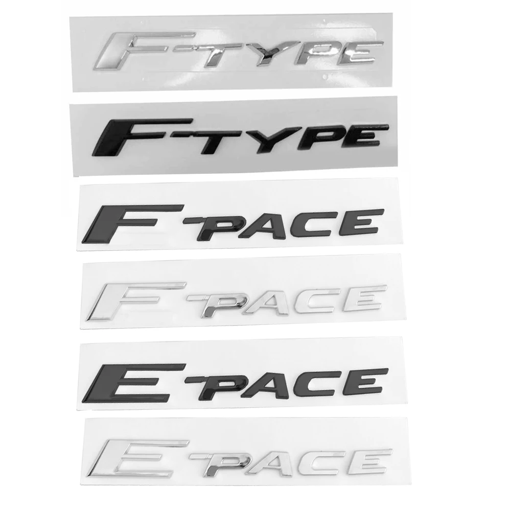 3D Car Emblem Sticker Pannello Del Bagagliaio Posteriore F-Type/F-Pace/E-Pace Lettering Logo Badge Decalcomania Per Jaguar F-Type F-Pace E-Pace