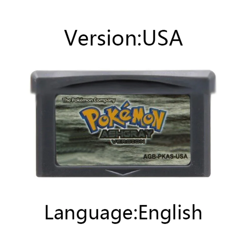 GBA 게임 카트리지 32비트 비디오 게임 콘솔 카드 애쉬그레이 액정 라이트 플래티넘 모에몬 에메랄드 영어판