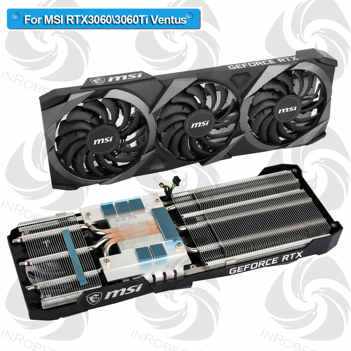 New Original RTX 3060 GPU Graphics Card Heatsink MSI RTX3060 3060Ti Ventus  3X Video Card Cooling