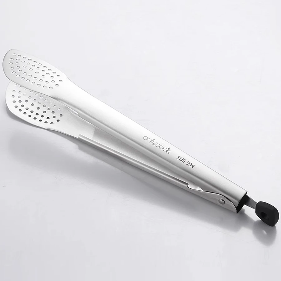 Stainless Steel Kitchen Tongs Portable Retractable Meal clip For Cooking Baking BBQ Meat Salad Food Kitchen Utensils