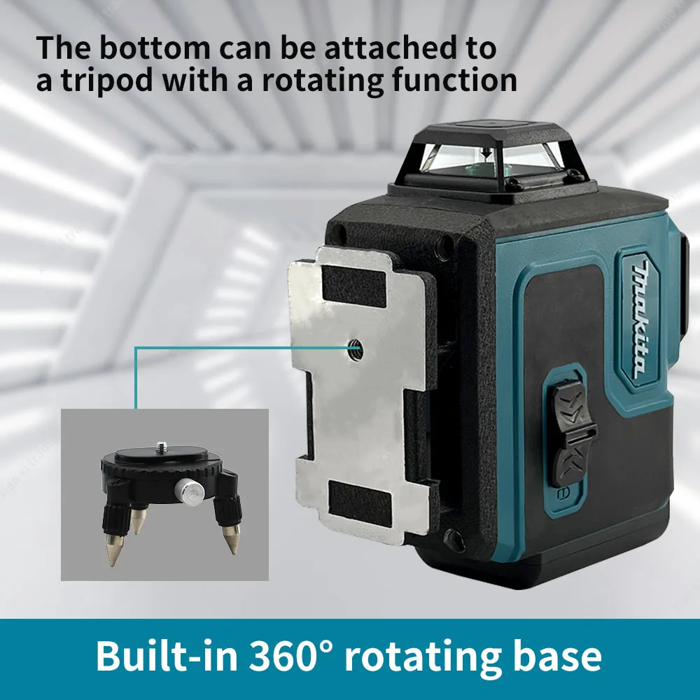 Makita 3D-4D 16 Lines High-precision 360°  Horizontal Vertical Green Laser Level  Wall Mounted Portable Electric Tools 3