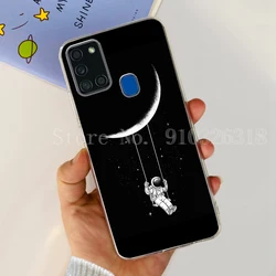 Stylish Painted Soft Slim Phone Case with Bumper - Samsung Galaxy A21s (652)