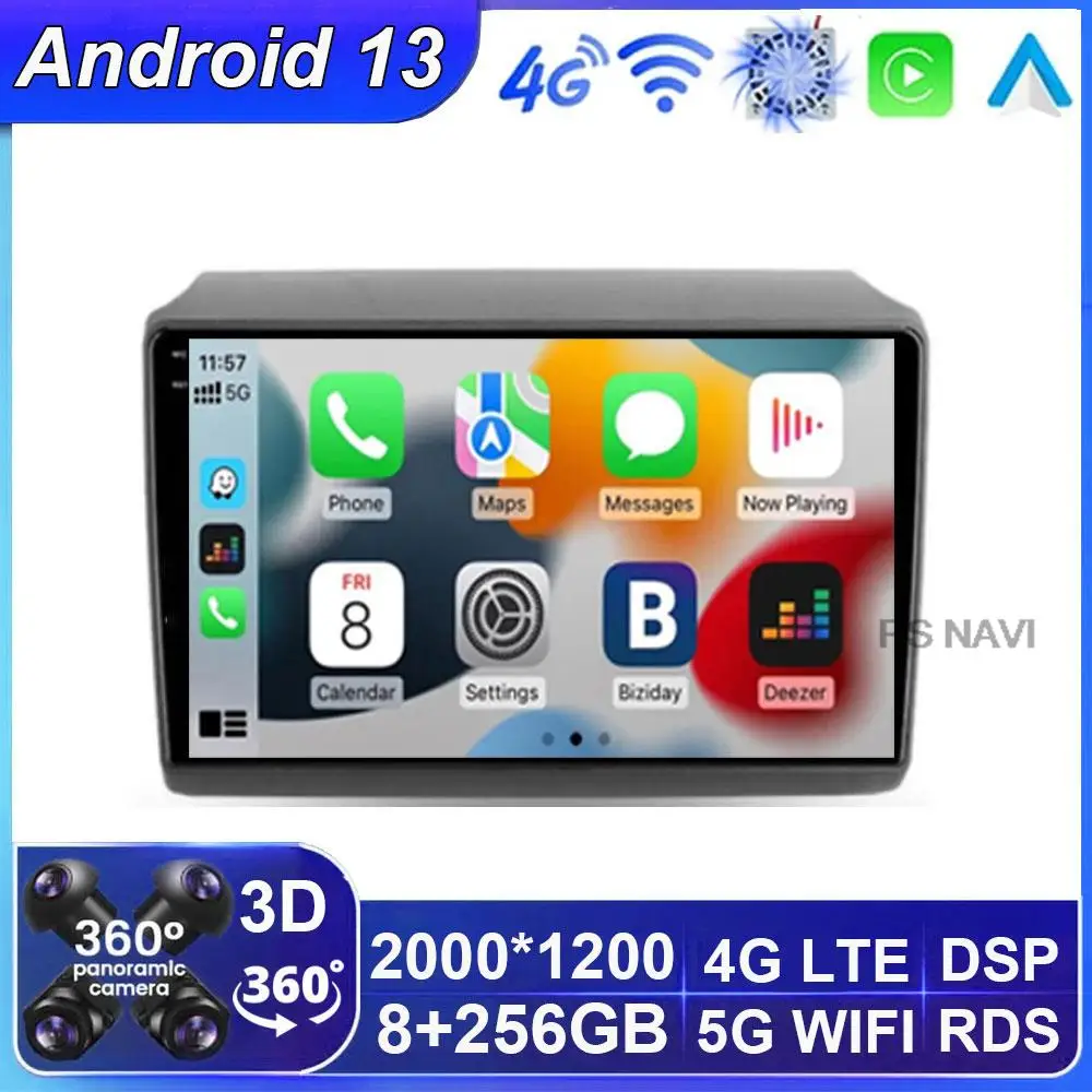 

for Fiat Ducato 2007-2015 Citroen Jumper Peugeot Boxer 2011-2015 Car Radio Multimedia 2 Din Android 13 Stereo Carplay Autoradio