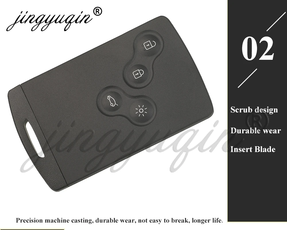 Jingyuqin Auto-Fernschlüssel ID46 PCF7941 für Renault Megane III Scenic III Laguna Fluence 2008–2016 4BT No-KeylessGo + Notschlüssel – Detail 7