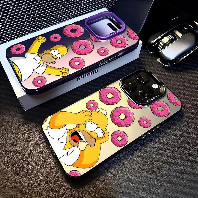 The Simpsons Donut Silicone Phone Case - Vibrant Colorful Design