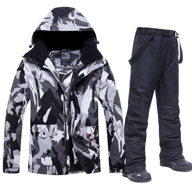 Ski Suit For Men Winter Windproof Waterproof Warm Snow Jacket And