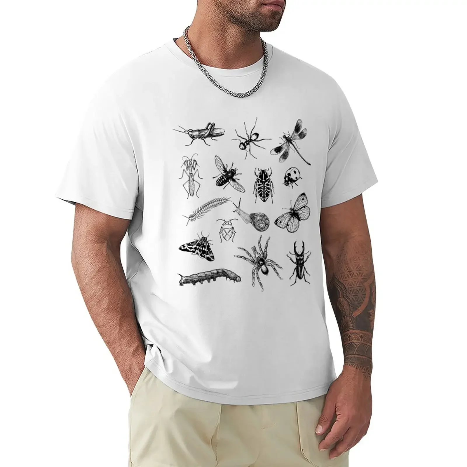 

Bugs Life Insect Pattern T-Shirt cute tops plus sizes Short sleeve tee mens graphic t-shirts hip hop
