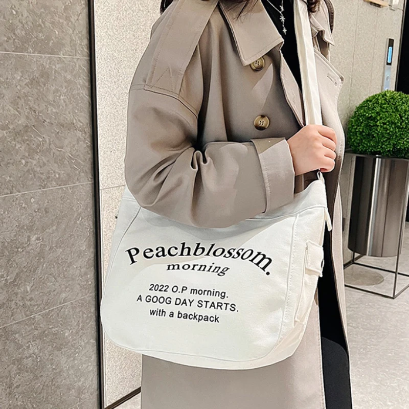 Letter Cavans Bag, Ladies Cross Body Bags for Women Shoulder bag, Campus Student School Bags