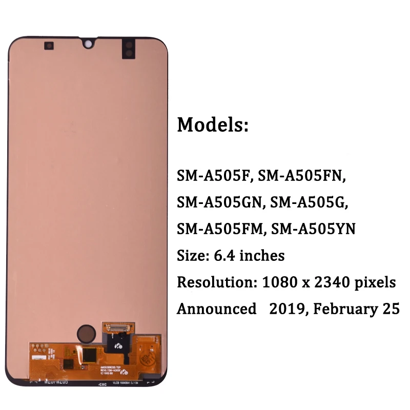  AMOLED LCD ÷ ġ ũ Ÿ,  , Ｚ A50 SM-A505FN DS A505F DS A505