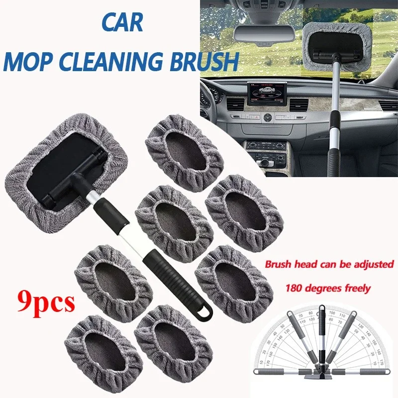 Car Mop Cleaning Windows Windshield Fog Cleaning Tool Washing Rag Window Wipe Home Office Duster Auto Glass Cleaner