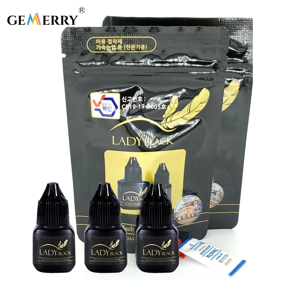 3 Bottles Original Sky Glue Lady Black Eyelash Extension Glue False