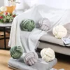 Throw Plush Floor Pillow Lumbar Aesthetic Cushion for Home Room Sofa Car Office Decor Knot Ball Pillow Round Decorative Pillow 5
