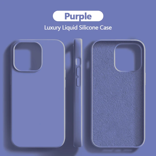 Luxury Liquid Silicone Case For iPhone 15 14 13 12 11 Pro Max Soft Cases For iPhone 12 13 mini X XR XS 8 7 Plus Shockproof Cover