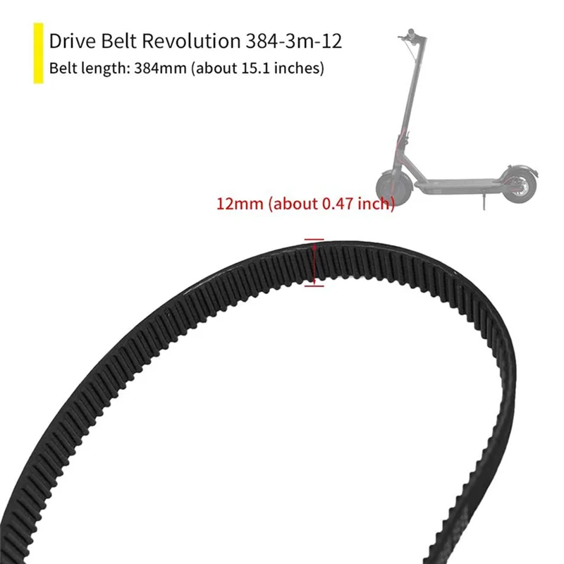 【Thriving】 AEF6-6Pcs 3M-384-12 Drive Belt For Electric Bike E-Bike Scooter Motorcycle Accessories