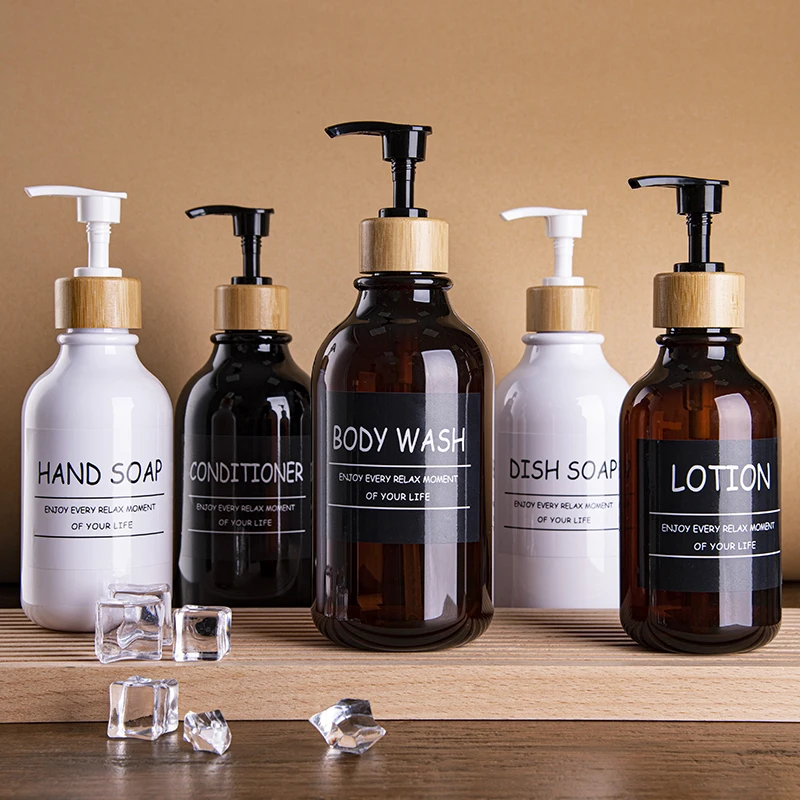 300/500ML Soap Dispenser Bottle Large Capacity Shower Gel Shampoo Bottles Portable Travel Distribution Bottle Press Bottle 3