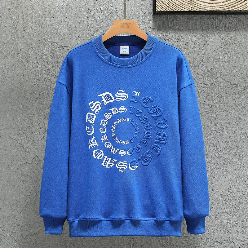 Men Sweatshirts 2022 New Spring And Autumn Male Coat Teenager Boy Character Pattern Korean Style Black White Gray Blue H14