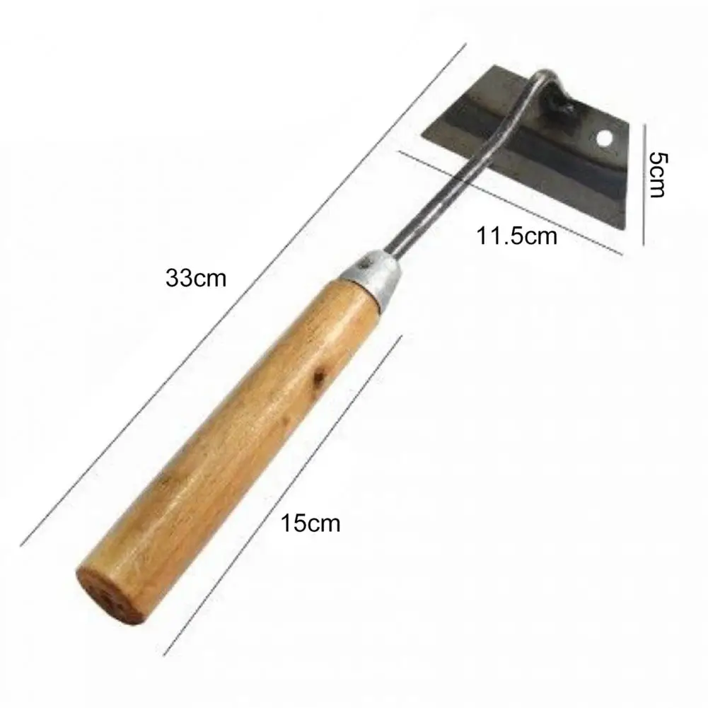 Hand-held Hardened Hollow Hoe with Ergonomic Handle Rustproof Easy Weeding Soil Loosening Farm Hole Garden Supplies