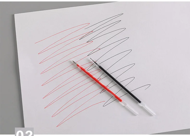 1 Packung Gelschreiber-Nachfüllung für Büro, Unterschriftstäbe, rot, blau, schwarz, Tinte, Büro, Schule, Schreibwaren, Schreibzubehör, Griffe, Kugel – Detail 15