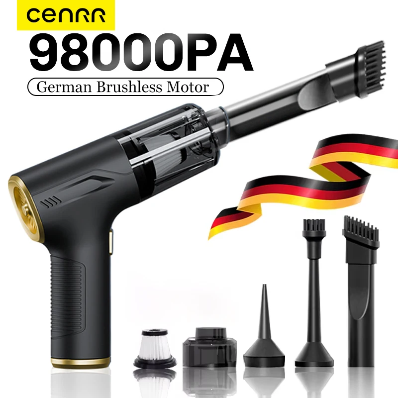 CENRR 98000PA Mini Car Vacuum Cleaner Strong Suction Cordless HandHeldPortable Powerful Home Appliance Vacuum Cleaner for Car wireless vacuum cleaner vacuum cleaner portable vacuum cleaner handheld vacuum cleaner