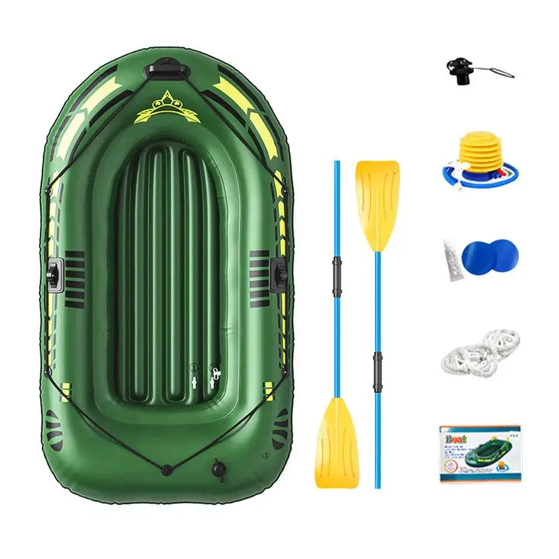 

Inflatable Boat Iatable Boat Kayak Canoe Fishing Boat Portable Fishing Boat Raft for Lake with Oars Pump For Adults Fishing