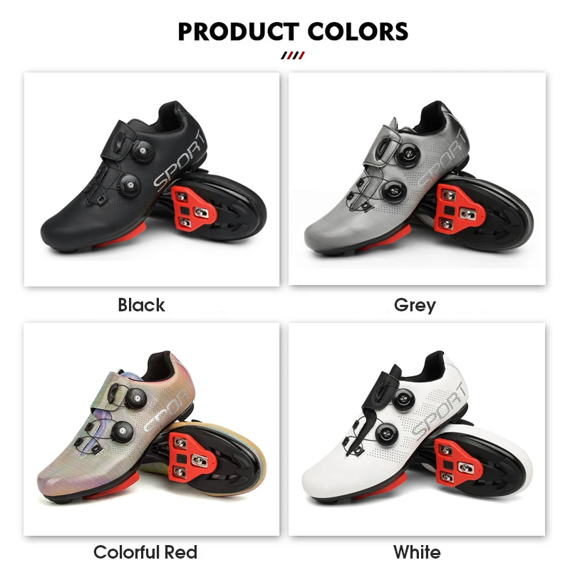 MTB Cycling Shoes Men Flat Pedal Speed Bicycle Sneaker Ultralight Road Bike Shoes Women Self-locking Cleats Spd Cycling Footwear
