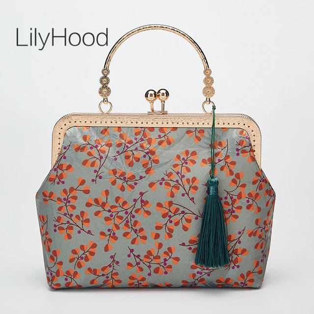 Cheongsam-Bolso de mano de madera con flecos para mujer, bandolera de  hombro con cadena, Estilo Vintage - AliExpress